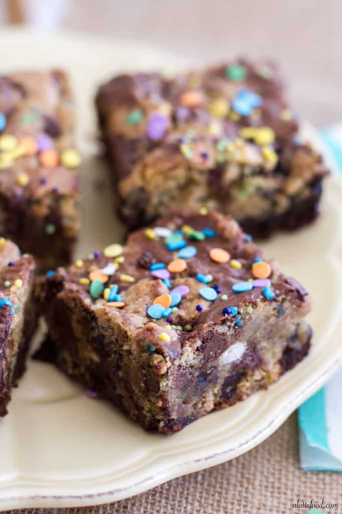 Cake Batter Brownies | Healthy Helper @Healthy_Helper