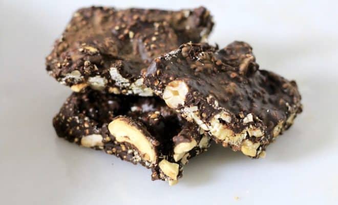 Cashew Quinoa Crunch Chocolates | Healthy Helper @Healthy_Helper 
