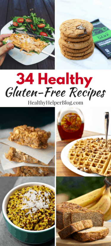 34 Healthy Gluten-free Recipes | Healthy Helper @Healthy_Helper The ultimate roundup of healthy gluten-free recipes! From main meals and snacks, to desserts and side dishes...you'll have everything you need for a year full of of gluten-free cooking and eating.