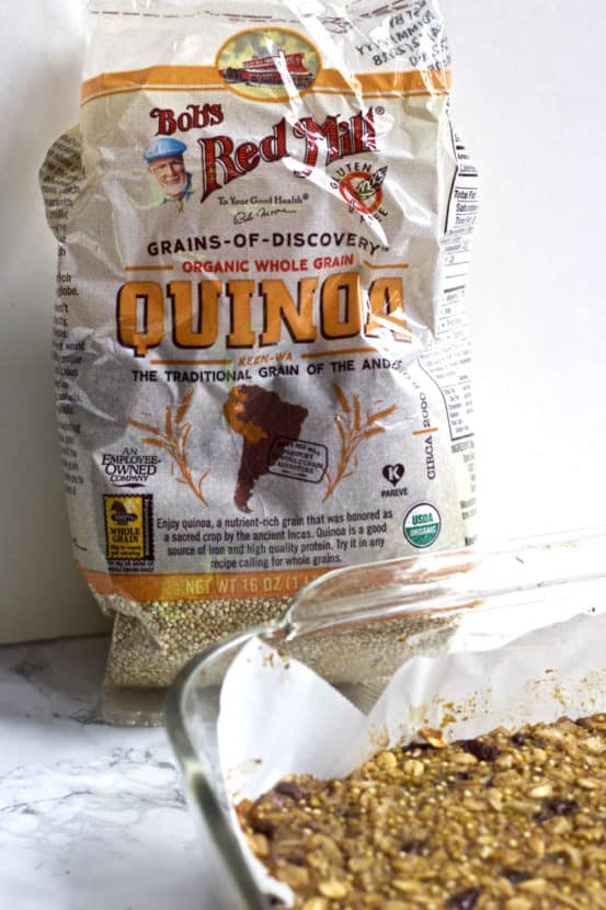 Coconut Chocolate Chip Quinoa Bars | Healthy Helper @Healthy_Helper