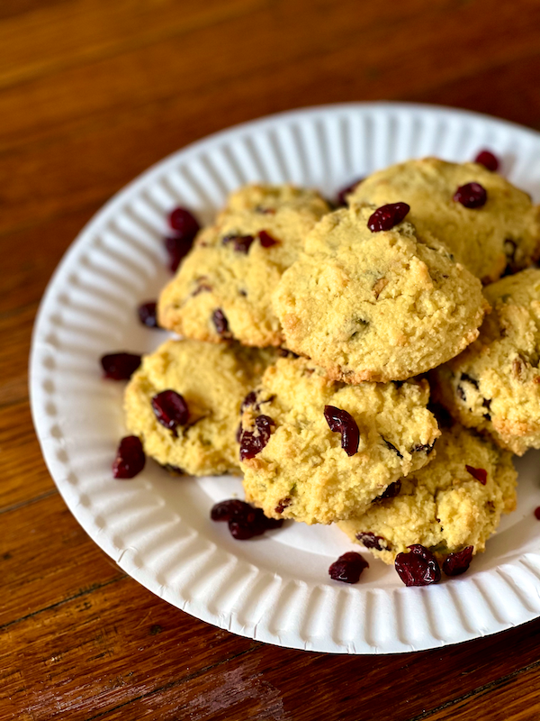 Pistachio Cranberry Almond Flour Cookies | Delightfully chewy n' light paleo cookies made with almond flour and no refined sugars! Studded with sweet cranberries and salty shelled pistachios, these cookies are gluten-free, grain-free, and perfect for the holiday season! A healthy, delicious addition to your dessert table.