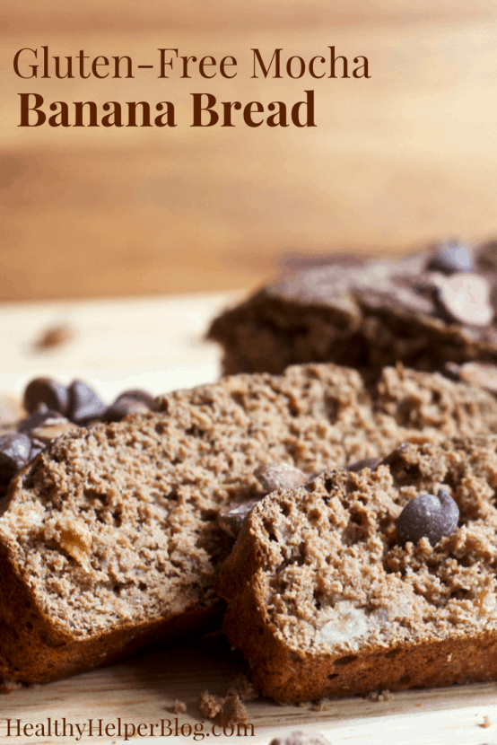 Gluten-Free Mocha Banana | Healthy Helper @Healthy_Helper Banana bread with a buzz! Cocoa, coffee, and sweet bananas all in one amazing gluten-free banana bread recipe. Perfect for when you need a quick snack or energy boost.