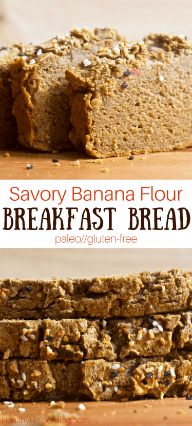 Savory Banana Flour Breakfast Bread | Healthy Helper @Healthy_Helper A savory breakfast bread sensation! This unique loaf is paleo, gluten-free, and full of amazing ingredients. Made with starchy green banana flour, this is a breakfast that will satisfy your tastebuds and keep you going all day long!