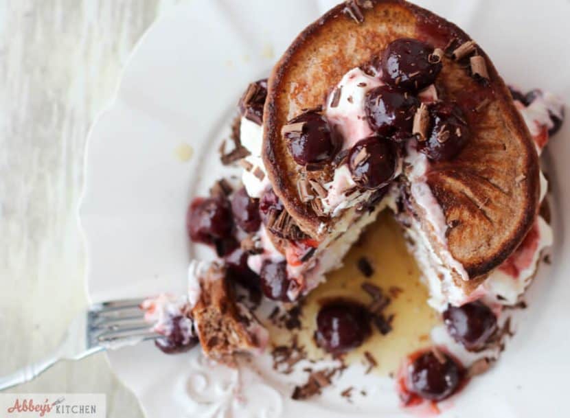 Black Forest Cake Protein Pancakes | Healthy Helper @Healthy_Helper
