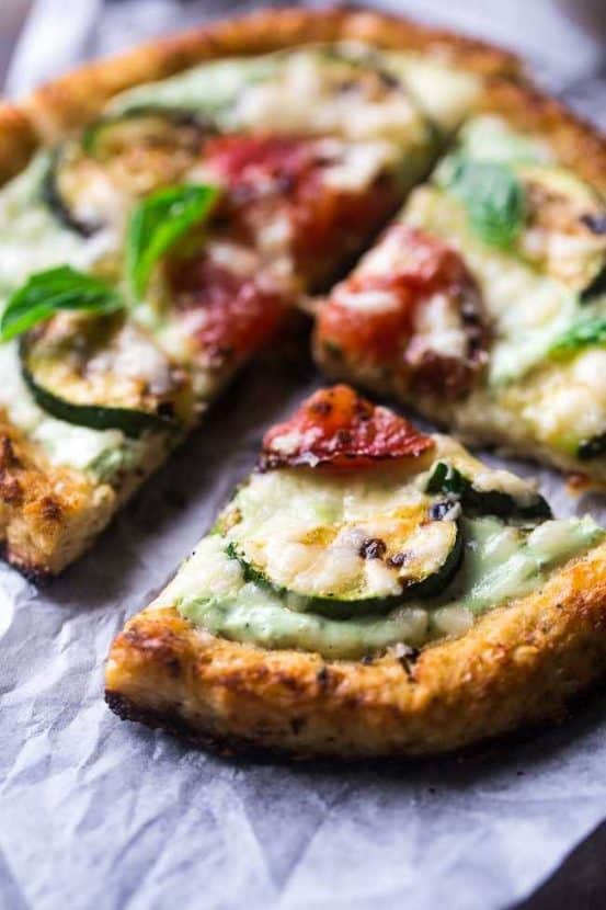 Cauliflower Crust Pizza with Greek Yogurt Dressing | Healthy Helper @Healthy_Helper