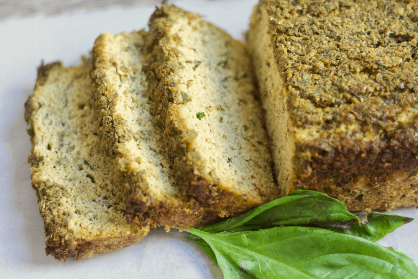 PALEO Pesto Bread | Healthy Helper @Healthy_Helper A savory basil bread made paleo and 100% grain-free! This deliciously herby Pesto Bread is full of rich flavor, nuttiness, and cheesy taste despite being dairy-free. Gluten-free and perfect for pairing with your favorite main dish.