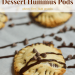 Gluten-Free Dessert Hummus Pods | Healthy Helper @Healthy_Helper Bite-sized mini pies filled with decadent brownie batter dessert hummus! You will love the flaky, buttery crust and sweet, creamy filling in these delectable bites of yum. Gluten-free high in plant-based protein! The perfect healthy snack or dessert. 