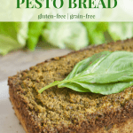 PALEO Pesto Bread | Healthy Helper @Healthy_Helper A savory basil bread made paleo and 100% grain-free! This deliciously herby Pesto Bread is full of rich flavor, nuttiness, and cheesy taste despite being dairy-free. Gluten-free and perfect for pairing with your favorite main dish.