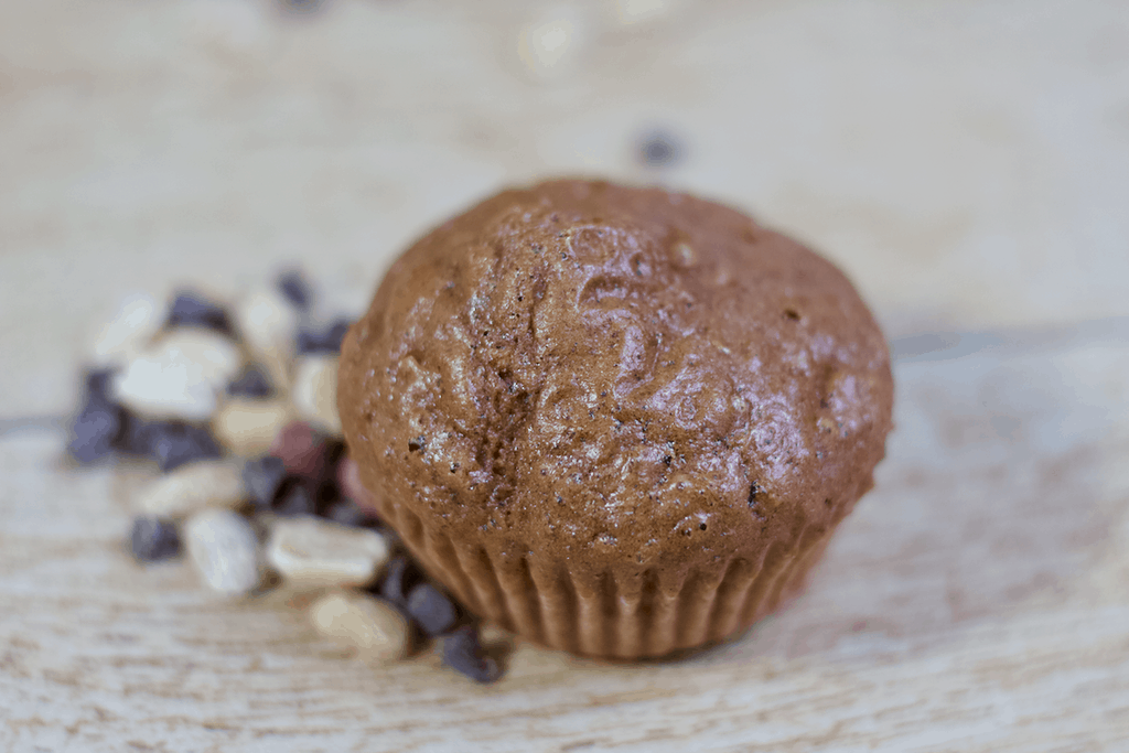 Chocolate Peanut Butter Protein Muffins [glutenfree] • Healthy Helper
