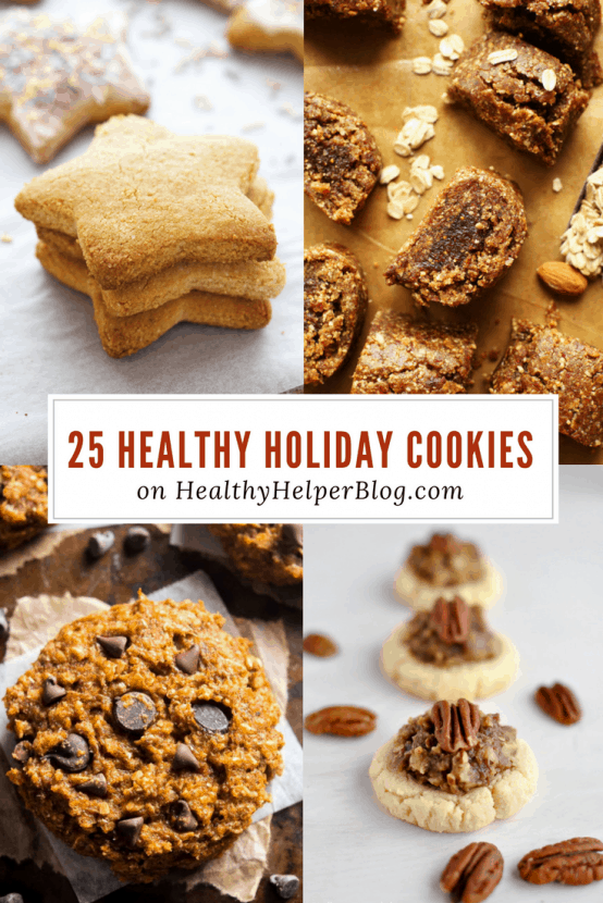 25 Healthy Holiday Cookies | Healthy Helper @Healthy_Helper A roundup of the most delicious (and most NUTRITIOUS) cookies for the holiday season! Everything from classics to new fun favorites...you'll find a cookie recipe that your family will love this season!