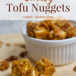 Cheesy Tofu Nuggets | Healthy Helper @Healthy_Helper Crispy & crunchy on the outside, soft on the inside, and SO flavorful! These Cheesy Tofu Nuggets are the perfect plant-based alternative to your favorite finger foods. Vegan, gluten-free, and so easy to make! You'll love them for a healthy snack or appetizer at your next get-together.