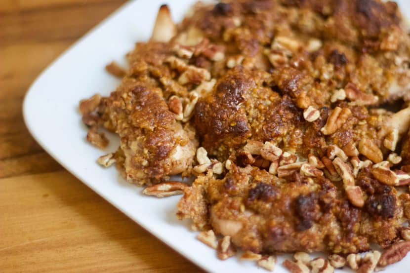 Honey Pecan Crusted Chicken | Healthy Helper @Healthy_Helper Fresh honey combines with nutty pecans and the crunchy cereal to create the ultimate coating for your favorite proteins! This Honey Pecan Crusted Chicken will be your new favorite way to prepare chicken breast. Sweet, savory, and totally delicious!