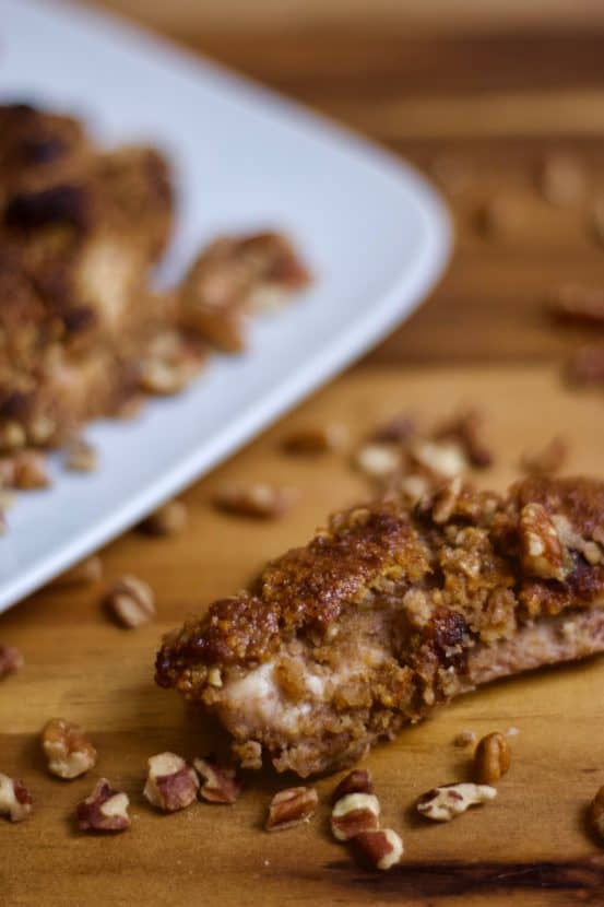 Honey Pecan Crusted Chicken | Healthy Helper @Healthy_Helper Fresh honey combines with nutty pecans and the crunchy cereal to create the ultimate coating for your favorite proteins! This Honey Pecan Crusted Chicken will be your new favorite way to prepare chicken breast. Sweet, savory, and totally delicious!