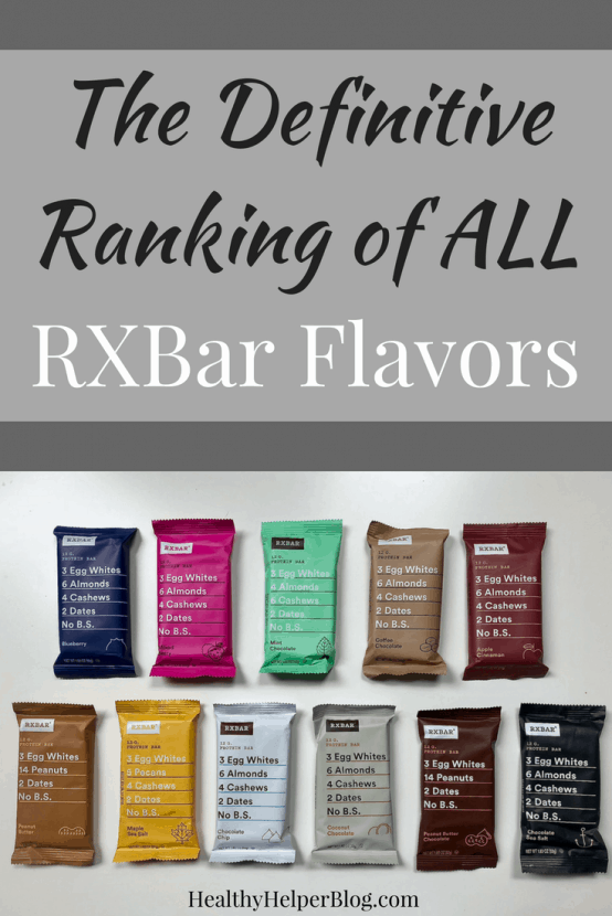 The Definitive Ranking of ALL RXBar Flavors | Healthy Helper The ultimate (and most definitive) ranking of RX Bars. This roundup of every RXBar flavor is unquestionably accurate in rating each variety in terms of taste, texture, and overall satisfaction! Where does YOUR favorite stack up?!