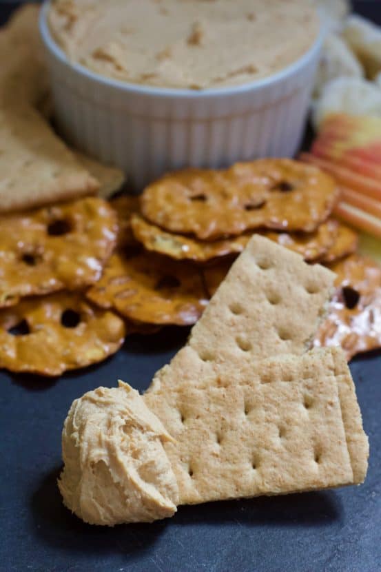 Low-Fat Vegan Peanut Butter Cream Cheese | Healthy Helper A simple, delicious recipe for peanut butter-flavored cream cheese. Two ingredients, incredibly easy to make, and perfect for rounding out a dessert table with fun dippers like fruit or pretzels! 