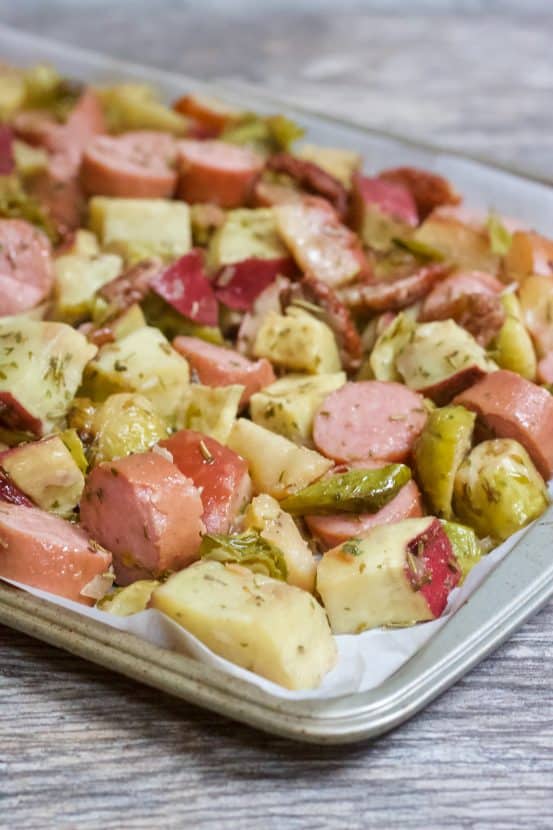 Smoked Sausage Sausage Sweet Potato Sheet Pan Meal with Rosemary and Thyme | Healthy Helper A healthy meat and potatoes meal filled with lean protein, complex carbohydrates, fresh produce, and TONS of flavor from all the tasty ingredients. This one pan meal is super easy to make and perfect for meal prep. From strict carnivores to healthy eating lovers, this sheet pan meal will be a new favorite amongst the whole family! Smoked Sausage Sausage Sweet Potato Sheet Pan Meal with Rosemary and Thyme | Healthy Helper A healthy meat and potatoes meal filled with lean protein, complex carbohydrates, fresh produce, and TONS of flavor from all the tasty ingredients. This one pan meal is super easy to make and perfect for meal prep. From strict carnivores to healthy eating lovers, this sheet pan meal will be a new favorite amongst the whole family! 