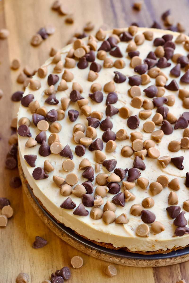 A healthy take on classic peanut butter pie without dairy, gluten, or added sugar! This Vegan Peanut Butter Pie is just as rich and sweet as the original, but MUCH better for you and easy to make too.