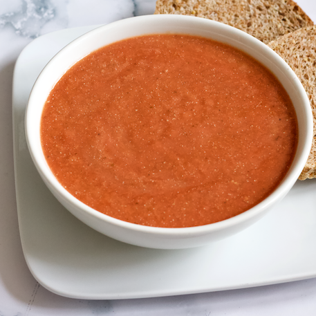 10 Minute Better Than Campbell's Tomato Soup | The BEST homemade tomato soup you'll ever have! This copycat Campbell's recipe is vegan, gluten-free, low in fat & calories, and is ready in LESS than 10 minutes.