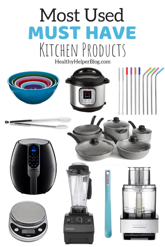 10 of my Most Used Must Have Kitchen Products | A round-up of my MUST HAVE kitchen gadgets, appliances, and tools that I use on a daily basis to cook healthy meals. My kitchen ESSENTIALS that allow me to prepare fresh, nutritious food daily...easily and efficiently. 