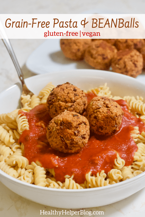 Grain-Free Pasta and BEANBalls | A gluten-free, plant-based twist on spaghetti and meatballs! This Grain-Free Pasta and BEANBalls meal will please all Italian food lovers whether they're vegan or not.Grain-Free Pasta and BEANBalls | A gluten-free, plant-based twist on spaghetti and meatballs! This Grain-Free Pasta and BEANBalls meal will please all Italian food lovers whether they're vegan or not.