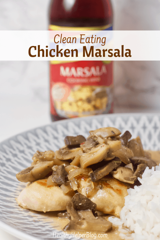 Clean Eating Chicken Marsala | A lighter, healthier version of Chicken Marsala with clean, simple ingredients! This low-calorie, low-fat take on the Italian classic is sure to be a new family favorite. It's also gluten-free and super easy to make! 