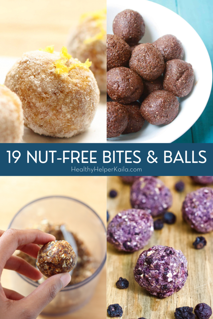 19 Nut-Free Bites and Balls | A roundup of nut-free bites and balls that are allergy-friendly and perfect for snacking on! Pop any of these delicious treats into your mouth for sweet satisfaction without worrying about nuts.