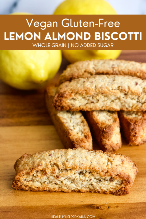 Vegan Gluten-Free Lemon Almond Biscotti