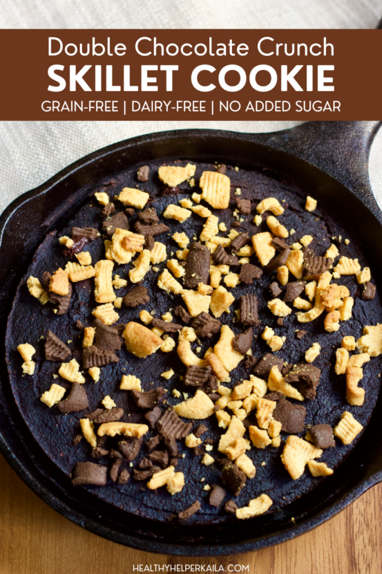 Double Chocolate Crunch Skillet Cookie