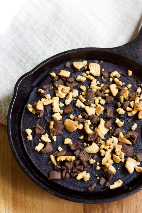 Double Chocolate Crunch Skillet Cookie