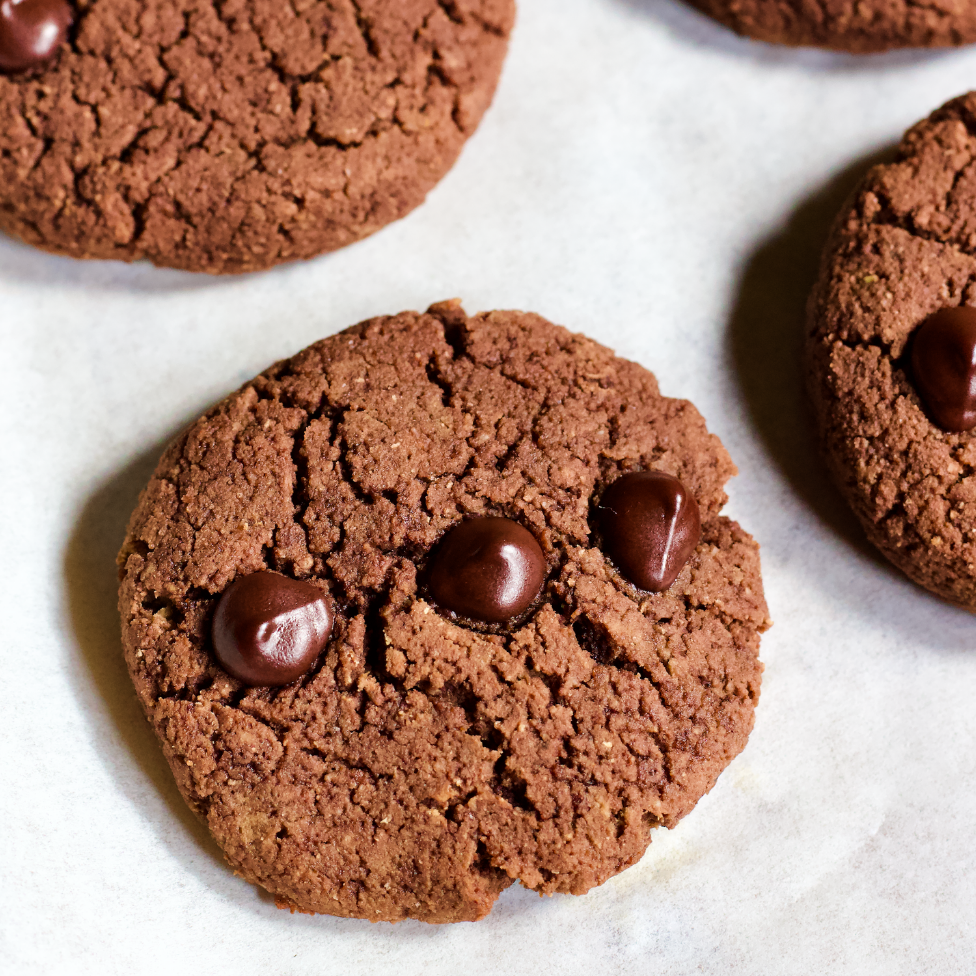 Vegan Chocolate Peanut Butter Brownie Cookies PON