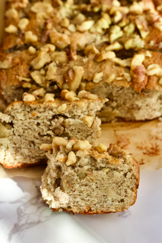 This Grain-Free Banana Nut Bread is a healthy, paleo-friendly take on classic banana bread with no added sugar or seed oils! Its rich, moist texture will make this your new go-to banana bread recipe.