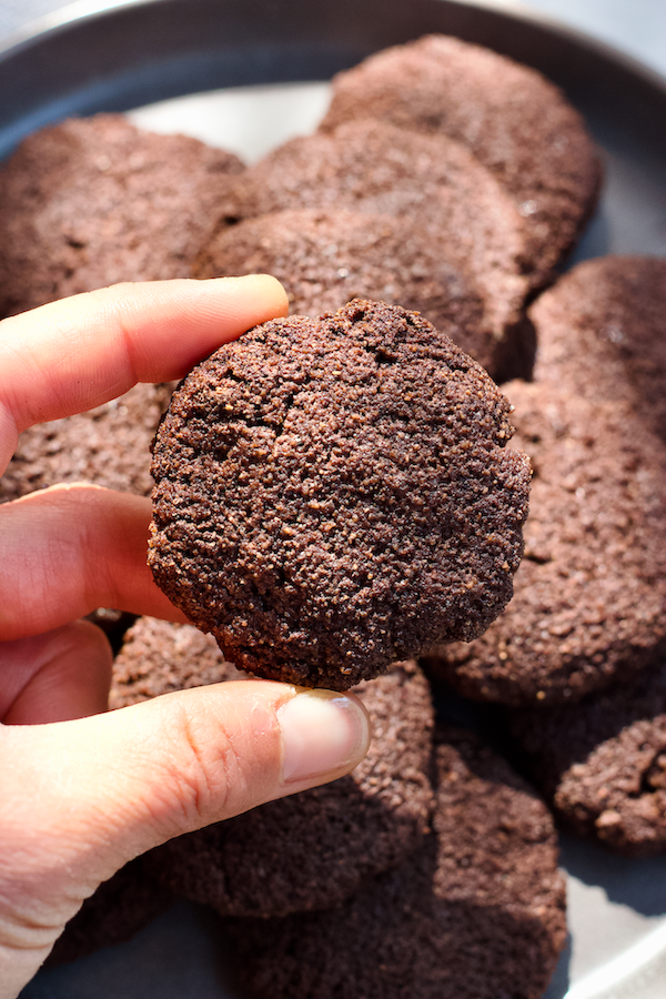 3-ingredient grain-free brownie cookies are a total game changer when it comes to healthy treats! This recipe is gluten-free, dairy-free, and has NO added sugar.