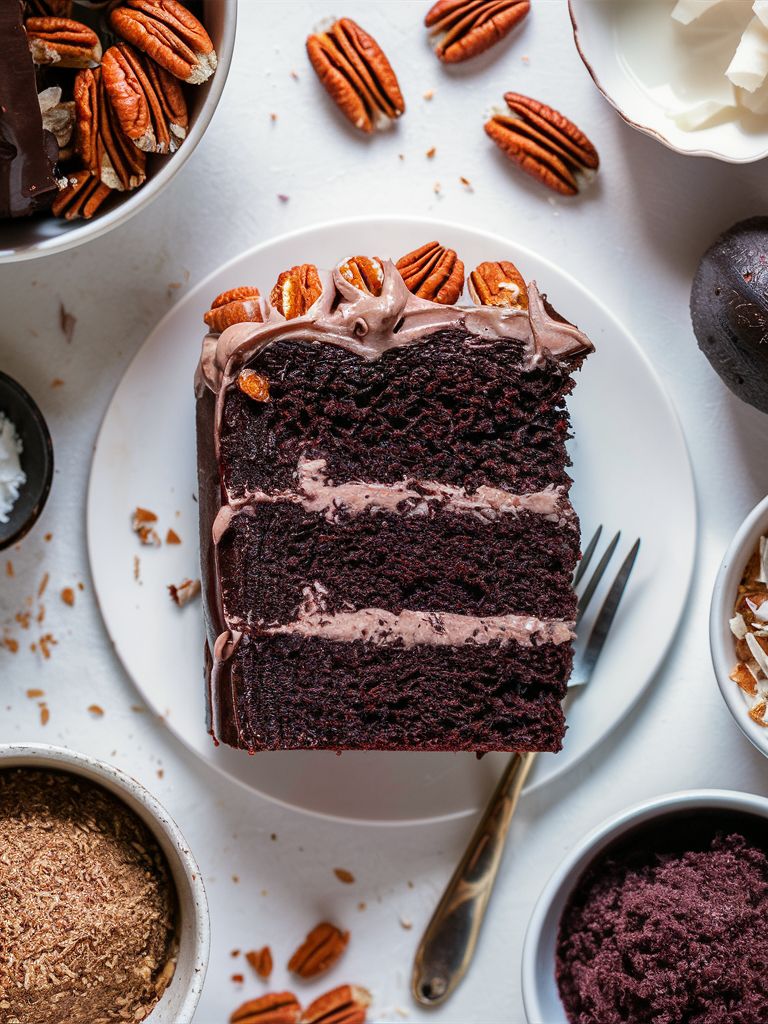 The ULTIMATE Gluten-Free Vegan German Chocolate Cake